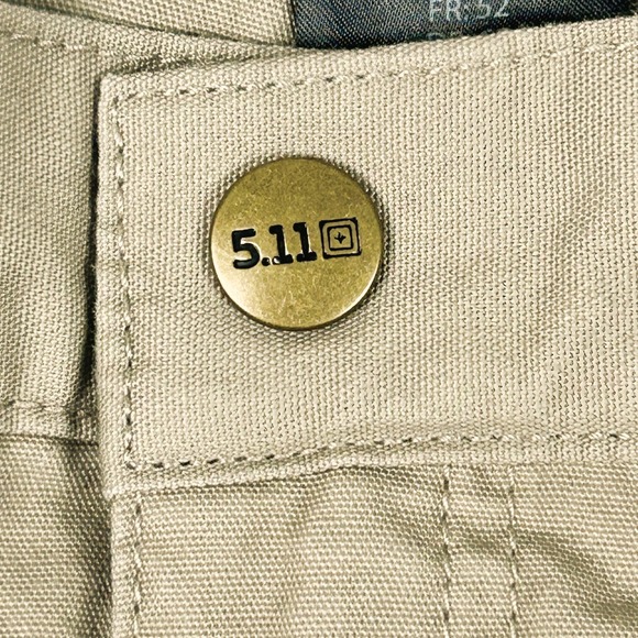 5.11 Tactical Cargo Pants Mens 44x32* Canvas Cotton Beige Utility Trousers 74251 - Picture 9 of 15